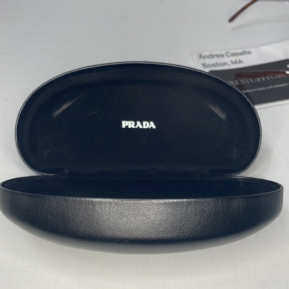 Authentic PRADA tortoise shell print and silver sunglasses with case - Picture 7 of 12